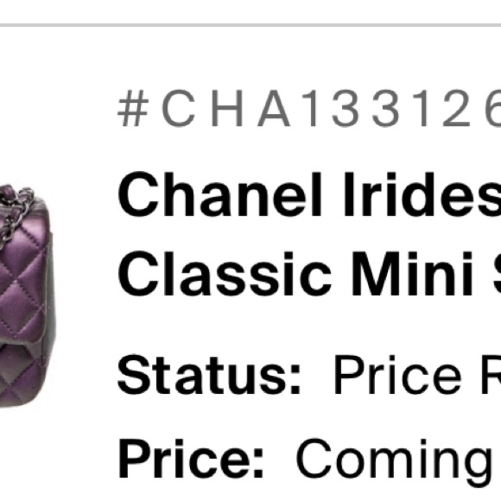 CHANEL Iridescent Purple Mini Bag